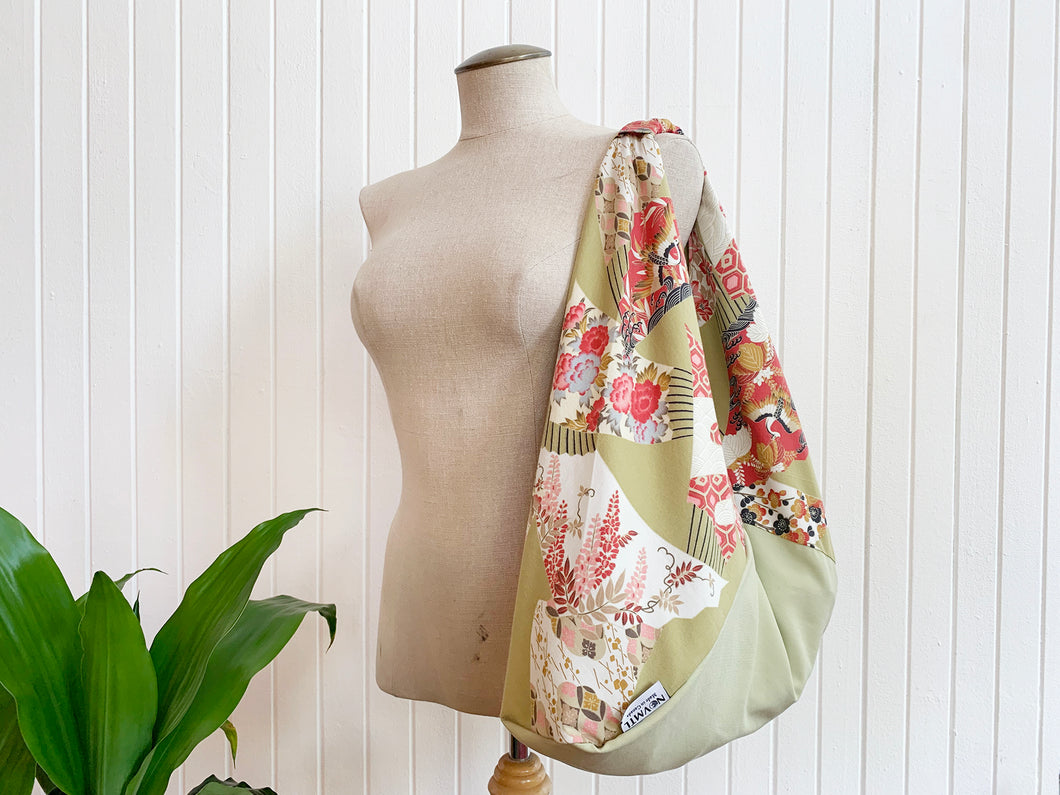 *Handmade* Origami bag | Market bag | Crane (Green)
