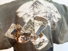 Load image into Gallery viewer, Men&#39;s Vintage Haori/Kimono Green 1960s
