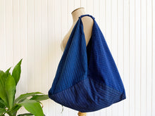 Load image into Gallery viewer, *Handmade* Origami bag | Market bag | Indigo Blue
