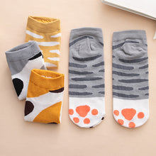 Load image into Gallery viewer, cat paws ankle socks cotton socks
