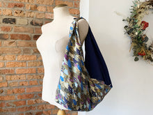 Load image into Gallery viewer, *Handmade* Origami bag | Market bag | Seigaiha (Navy)
