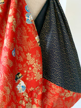 Load image into Gallery viewer, *Handmade* Origami bag | Market bag | Maneki-neko (Red)
