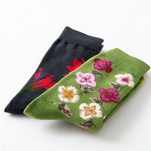 Load image into Gallery viewer, Crew Socks | Funky Socks - Green Floral
