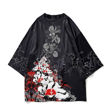 Load image into Gallery viewer, Black Koi Kimono Shirt | Anime Kimono

