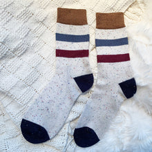 Load image into Gallery viewer, wool socks stripes|Athletic Funky Socks|boutique local NOVMTL
