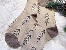 Load image into Gallery viewer, Holiday Special | Wool Socks | Pine Tree (Beige)
