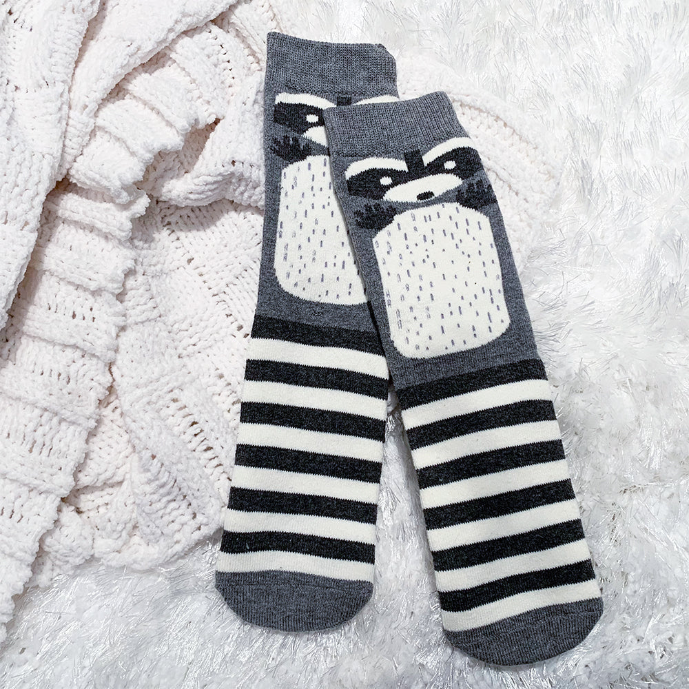 Cozy Cotton Socks - Raccoons
