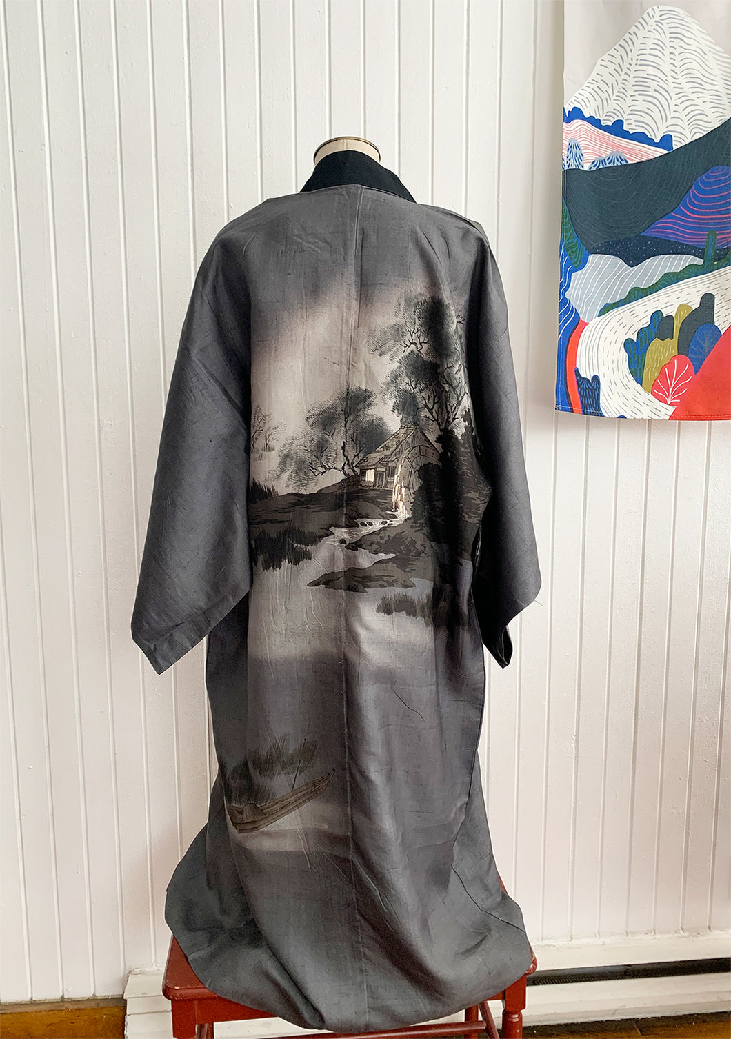 Men's Vintage Juban/Kimono Black 1980s