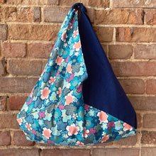 Load image into Gallery viewer, *Handmade* Origami bag | Market bag | Sakura (Teal)
