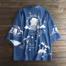 Load image into Gallery viewer, cat anime kimono shirt
