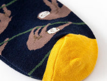 Load image into Gallery viewer, sloth socks animal socks cotton funky socks
