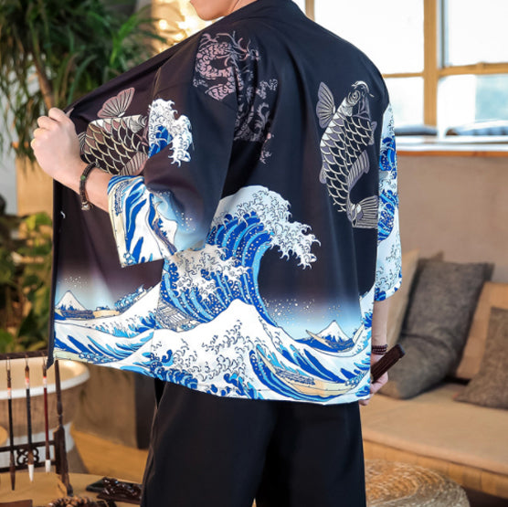 Great Wave off Kanagawa Kimono Shirt | Anime Kimono