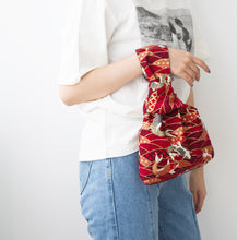 Load image into Gallery viewer, Handmade Japanese Knot bag - Koi Blue *Size S*
