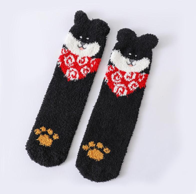 shiba socks kawaii dog cute room socks cozy at home|Boutique Local NOVMTL