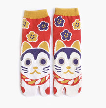 Load image into Gallery viewer, cat tabi socks toe socks Japanese design cotton
