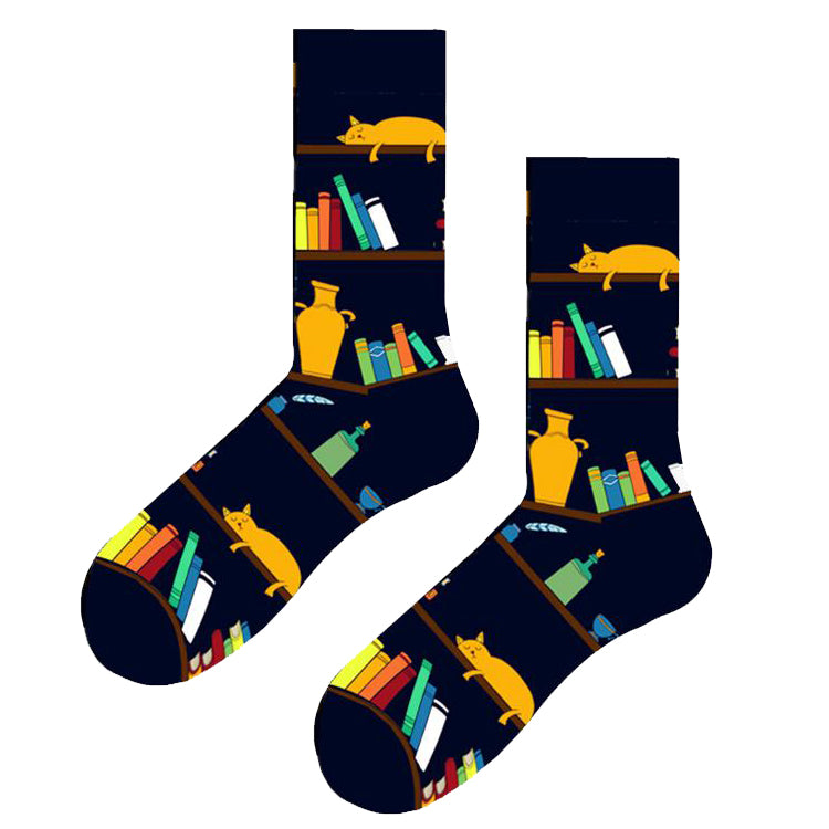 Crew Socks | Funky Socks - Bookshelf