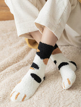 Load image into Gallery viewer, cat paws room socks warm and cozy
