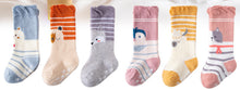 Load image into Gallery viewer, 3 Pack Kids&#39; Socks | non skid | Bear + fox
