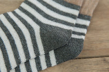 Load image into Gallery viewer, Crew Socks | Cotton | Grey Stripes
