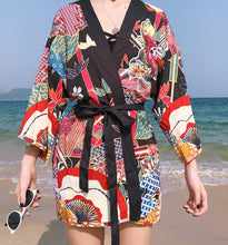 Load image into Gallery viewer, Koi Fish and Fan Kimono Shirt | Anime Kimono
