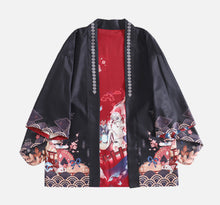 Load image into Gallery viewer, Reversible Haori | Fushimi Inari Shine Red | Kimono Cardigan
