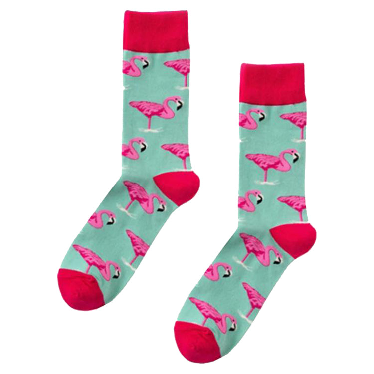 Crew Socks | Funky Socks - Flamingo (Pink)