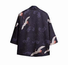 Load image into Gallery viewer, Japanese design shirt Crane kimono shirt  Kimono shirt-Kimono Cardigan | Boutique Local NOVMTL
