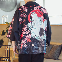 Load image into Gallery viewer, Floral Crane Kimono Shirt | Anime Kimono
