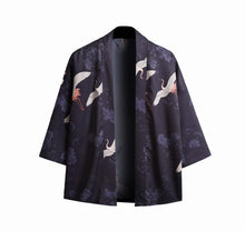 Load image into Gallery viewer, Crane kimono shirt  Kimono shirt-Kimono Cardigan | Boutique Local NOVMTL
