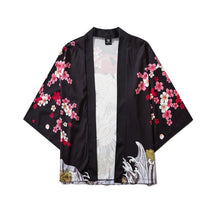 Load image into Gallery viewer, Floral Crane Kimono Shirt | Anime Kimono | Boutique Local NOVMTL
