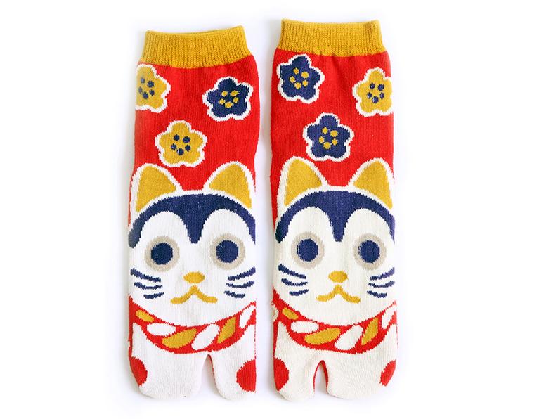 Japanese Tabi Ankle Socks - Cat