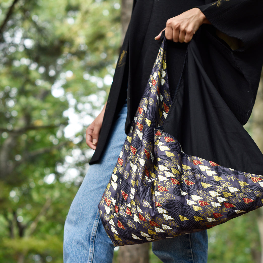 *Handmade* Origami bag | Market bag | Kumo (Black)