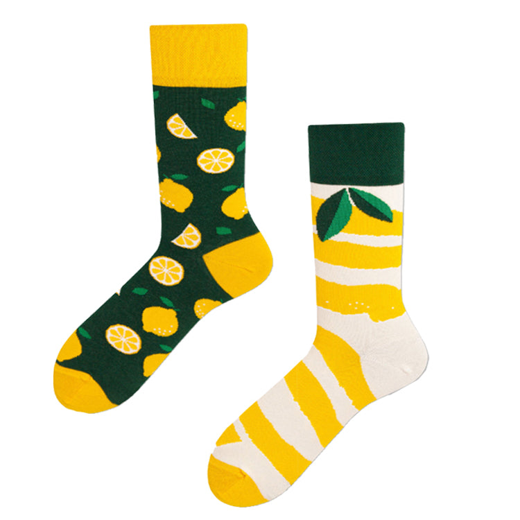 Crew Socks | Mismatched Socks - Lemon