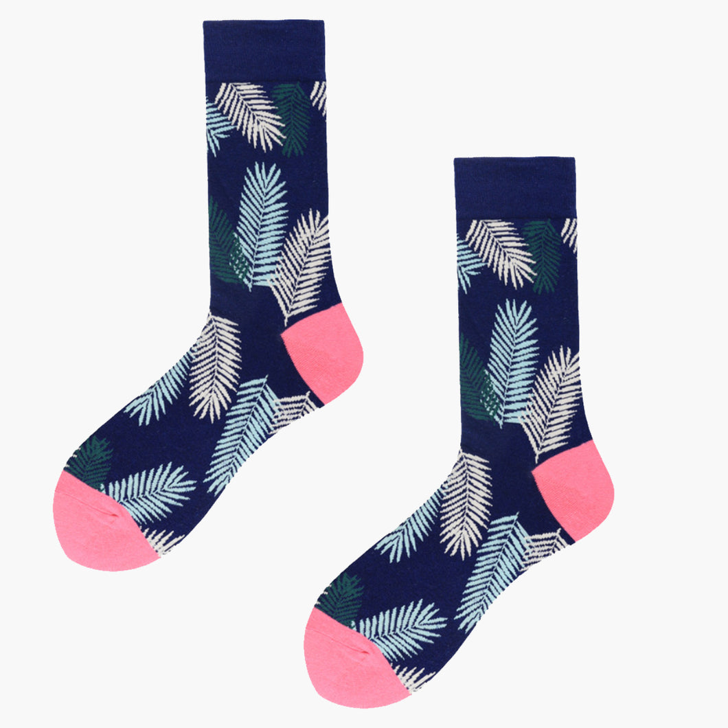Crew Socks | Funky Socks - Palm Leaves