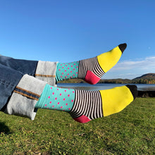 Load image into Gallery viewer, Crew Socks | Funky Socks | Stripes &amp; Dots
