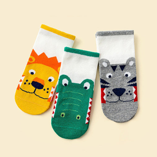 3 Pack Kids' Socks | Cotton | Animals