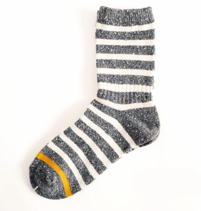Crew Socks | Cotton | Grey Stripes
