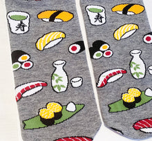 Load image into Gallery viewer, Japanese Kawaii Cute Ankle Socks - Sushi Grey
