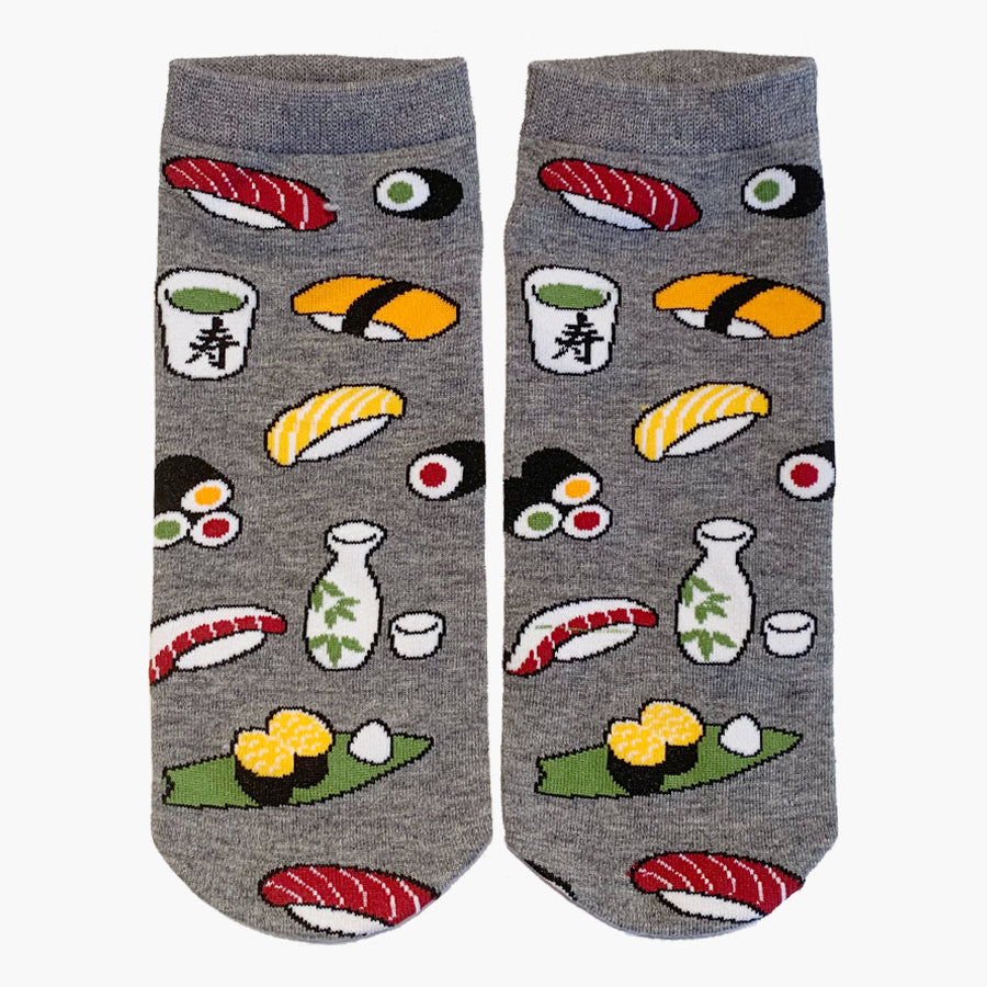 Japanese Kawaii Cute Ankle Socks - Sushi Grey