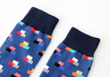 Load image into Gallery viewer, Crew Socks | Funky Socks - Tetris Blue
