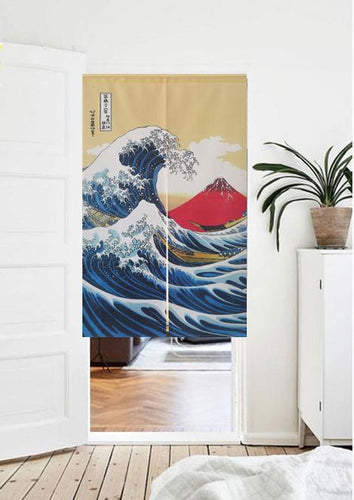 wave wall hanging curtain noren