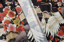 Load image into Gallery viewer, Japanese design shirt crane Floral design |Crane kimono shirt Kimono shirt-Kimono Cardigan | Boutique Local NOVMTL

