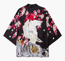Load image into Gallery viewer, Floral Crane Kimono Shirt | Anime Kimono
